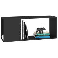 vidaXL TV-taso musta 80x24x32 cm lastulevy hinta ja tiedot | TV-tasot | hobbyhall.fi