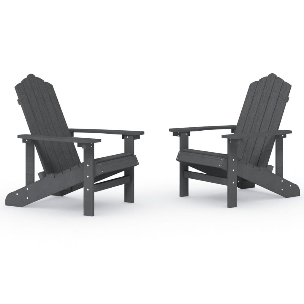 vidaXL Adirondack puutarhatuolit 2 kpl HDPE antrasiitti hinta ja tiedot | Puutarhatuolit | hobbyhall.fi