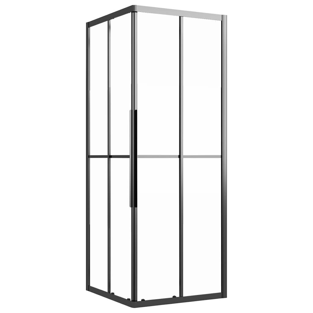 vidaXL Suihkukaappi huurrettu ESG 70x70x180 cm musta hinta ja tiedot | Suihkukaapit ja suihkunurkat | hobbyhall.fi