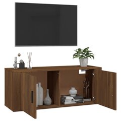 vidaXL Seinäkiinnitettävä TV-taso ruskea tammi 100x34,5x40 cm hinta ja tiedot | TV-tasot | hobbyhall.fi