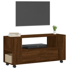 vidaXL TV-taso ruskea tammi 102x34,5x43 cm tekninen puu hinta ja tiedot | TV-tasot | hobbyhall.fi