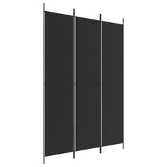 vidaXL 3-paneelinen Tilanjakaja musta 150x220 cm kangas hinta ja tiedot | Sermit ja tilanjakajat | hobbyhall.fi