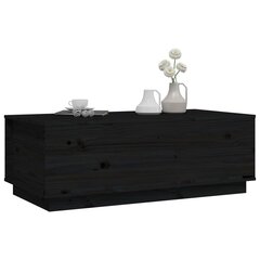 vidaXL Sohvapöytä musta 100x50x35 cm täysi mänty hinta ja tiedot | Sohvapöydät | hobbyhall.fi