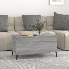 vidaXL Sohvapöytä harmaa Sonoma 90x44,5x45 cm tekninen puu hinta ja tiedot | Sohvapöydät | hobbyhall.fi