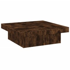 vidaXL Sohvapöytä savutammi 90x90x28 cm tekninen puu hinta ja tiedot | Sohvapöydät | hobbyhall.fi