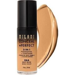 Milani Conceal+ Perfect meikkivoide 30 ml, 06A Deep Beige hinta ja tiedot | Milani Hajuvedet ja kosmetiikka | hobbyhall.fi