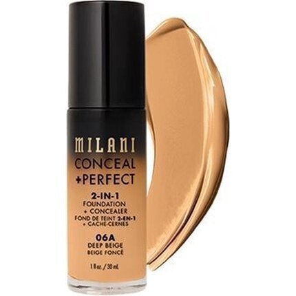 Milani Conceal+ Perfect meikkivoide 30 ml, 06A Deep Beige hinta ja tiedot | Meikkivoiteet ja puuterit | hobbyhall.fi