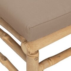 vidaXL Kulmasohvan osat tyynyillä, 2 kpl, bambua hinta ja tiedot | Puutarhatuolit | hobbyhall.fi