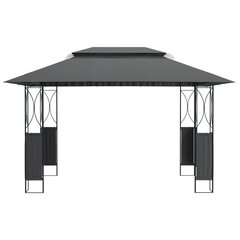 vidaXL Huvimaja katolla antrasiitti 400x300x270 cm teräs hinta ja tiedot | Puutarhapaviljongit | hobbyhall.fi