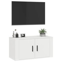 vidaXL Seinäkiinnitettävä TV-taso valkoinen 80x34,5x40 cm hinta ja tiedot | TV-tasot | hobbyhall.fi