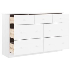 vidaXL Lipasto valkoinen ALTA 112x35x73 cm täysi mänty hinta ja tiedot | Lipastot | hobbyhall.fi