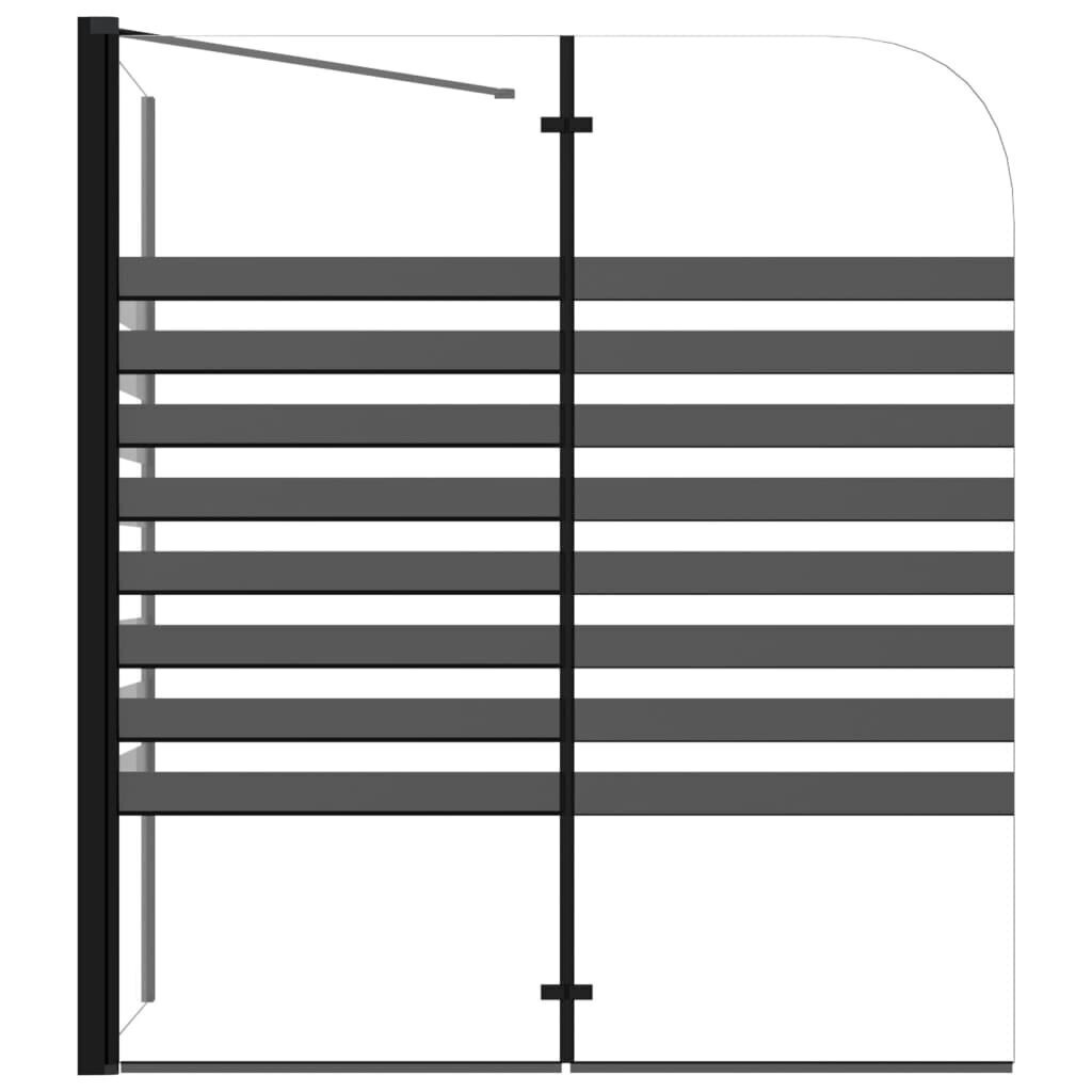 vidaXL Suihkuseinä raidallinen 120x68x130 cm karkaistu lasi hinta ja tiedot | Suihkukaapit ja suihkunurkat | hobbyhall.fi