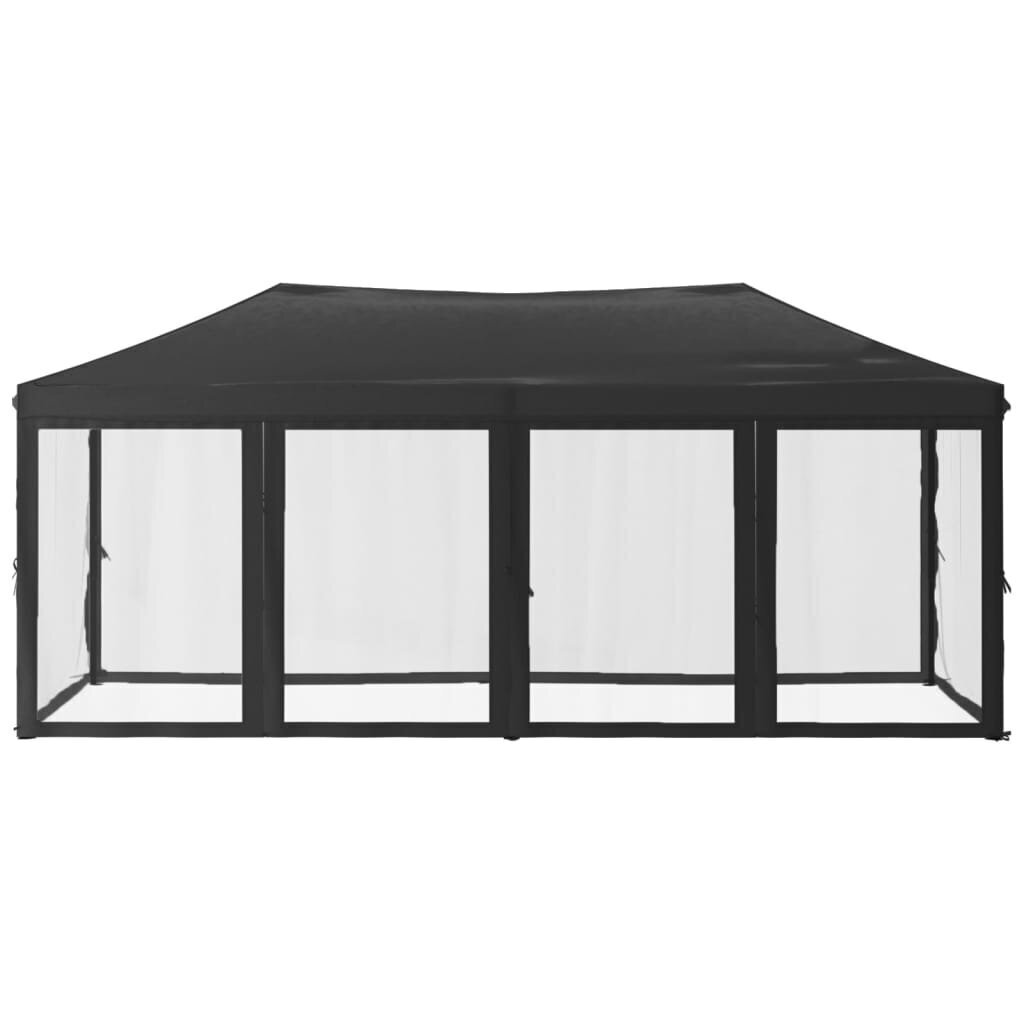 vidaXL Kokoontaittuva juhlateltta sivuseinillä antrasiitti 3x6 m hinta ja tiedot | Puutarhapaviljongit | hobbyhall.fi