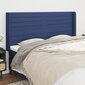 Sängynpääty korvilla, sininen, 163x16x118/128cm, kangas hinta ja tiedot | Sängyt | hobbyhall.fi
