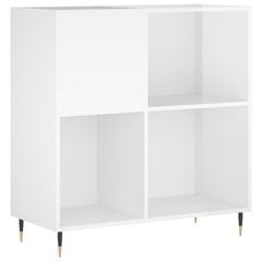 vidaXL LP-levyjen säilytyskaappi korkeakiilto valk. 84,5x38x89 cm puu hinta ja tiedot | Olohuoneen kaapit ja lipastot | hobbyhall.fi