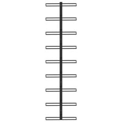 vidaXL Seinäkiinnitteinen viinipulloteline 9 pullolle musta rauta hinta ja tiedot | Hyllyt | hobbyhall.fi