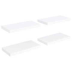 vidaXL Kelluvat seinähyllyt kpl valkoinen 50x23x3,8 cm MDF hinta ja tiedot | Hyllyt | hobbyhall.fi