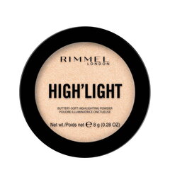 Rimmel High'light Buttery-Soft Highlighting Powder korostusväri 8 g, 001 Stardust hinta ja tiedot | Aurinkopuuterit ja poskipunat | hobbyhall.fi