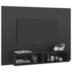 vidaXL TV-taso seinälle korkeakiilto harmaa 120x23,5x90 cm lastulevy hinta ja tiedot | TV-tasot | hobbyhall.fi