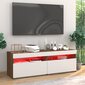 vidaXL TV-tasot 2 kpl LED-valoilla ruskea tammi 60x35x40 cm hinta ja tiedot | TV-tasot | hobbyhall.fi