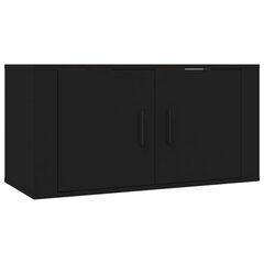 vidaXL Seinäkiinnitettävät TV-kaapit 2 kpl musta 80x34,5x40 cm hinta ja tiedot | TV-tasot | hobbyhall.fi