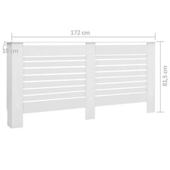 vidaXL Lämpöpatterin suojat 2 kpl valkoinen 172x19x81,5 cm MDF hinta ja tiedot | Takka- ja uunitarvikkeet | hobbyhall.fi