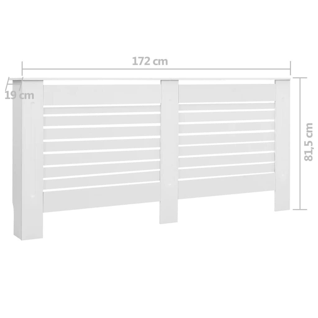 vidaXL Lämpöpatterin suojat 2 kpl valkoinen 172x19x81,5 cm MDF hinta ja tiedot | Takka- ja uunitarvikkeet | hobbyhall.fi