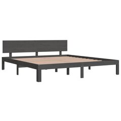 vidaXL Sängynrunko harmaa täysi puu 180x200 cm 6FT hinta ja tiedot | Sängyt | hobbyhall.fi