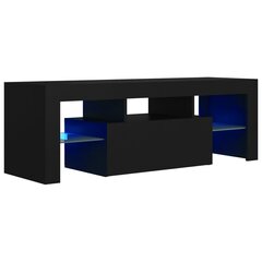 vidaXL TV-taso LED-valoilla musta 120x35x40 cm hinta ja tiedot | TV-tasot | hobbyhall.fi