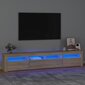 vidaXL TV-taso LED-valoilla Sonoma-tammi 210x35x40 cm hinta ja tiedot | TV-tasot | hobbyhall.fi