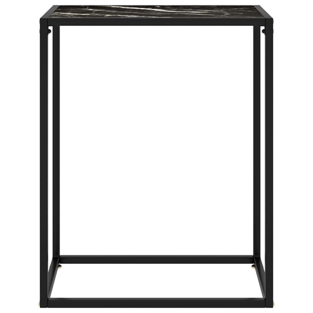 vidaXL Konsolipöytä musta 60x35x75 cm karkaistu lasi hinta ja tiedot | Sohvapöydät | hobbyhall.fi