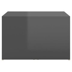 vidaXL 3-osainen sohvapöytäsarja korkeakiilto harmaa 60x60x38 cm hinta ja tiedot | Sohvapöydät | hobbyhall.fi