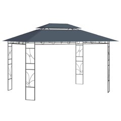 vidaXL Huvimaja 4x3x2,7 m antrasiitti 160 g/m² hinta ja tiedot | Puutarhapaviljongit | hobbyhall.fi