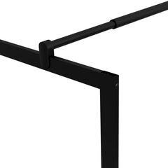 vidaXL Walk-in suihkuseinä karkaistu lasi musta 80x195 cm hinta ja tiedot | Suihkuseinät ja -ovet | hobbyhall.fi