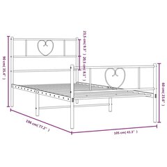 Sängynrunko vidaXL, 100x190 cm, musta hinta ja tiedot | Sängyt | hobbyhall.fi