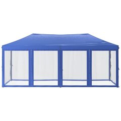 vidaXL Kokoontaittuva juhlateltta sivuseinillä sininen 3x6 m hinta ja tiedot | Puutarhapaviljongit | hobbyhall.fi