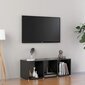 vidaXL TV-taso korkeakiilto harmaa 107x35x37 cm lastulevy hinta ja tiedot | TV-tasot | hobbyhall.fi