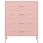 vidaXL Lipasto pinkki 80x35x101,5 cm teräs hinta ja tiedot | Lipastot | hobbyhall.fi