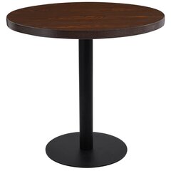 vidaXL Bistropöytä tummanruskea 80 cm MDF hinta ja tiedot | Ruokapöydät | hobbyhall.fi