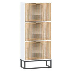 vidaXL Kenkäkaappi valkoinen 52x25x120 cm tekninen puu hinta ja tiedot | Kenkäkaapit ja -hyllyt | hobbyhall.fi