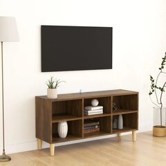 TV-kaappi puisilla jaloilla, 103,5x30x50 cm, ruskea hinta ja tiedot | TV-tasot | hobbyhall.fi