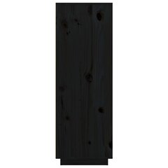 vidaXL Kaappi musta 89x40x116,5 cm täysi mänty hinta ja tiedot | Lipastot | hobbyhall.fi