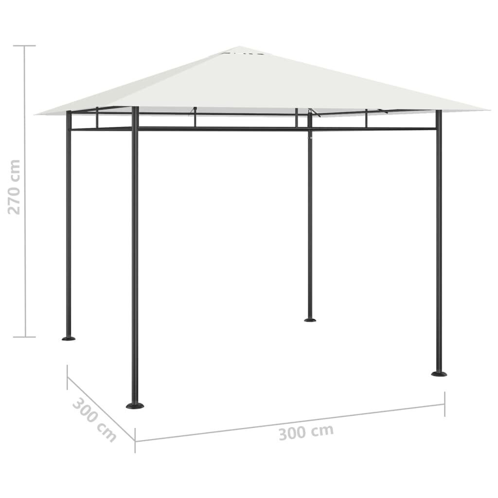 vidaXL Huvimaja 3x3x2,7 m kerma 180 g/m² hinta ja tiedot | Puutarhapaviljongit | hobbyhall.fi