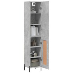 vidaXL Kaappi betoninharmaa 34,5x34x180 cm tekninen puu hinta ja tiedot | Lipastot | hobbyhall.fi