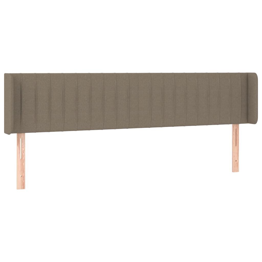 Sängynpäädy LEDillä, kangas, 163x16x78/88cm, taupe väri hinta ja tiedot | Sängyt | hobbyhall.fi