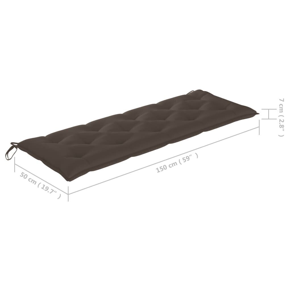 Puutarhapenkki tyynyllä, 157x45x82,5cm hinta ja tiedot | Puutarhapenkit | hobbyhall.fi