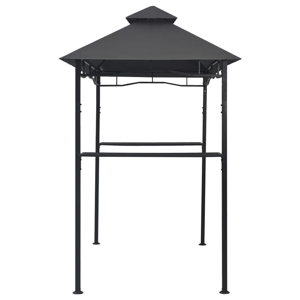 vidaXL BBQ-huvimaja 240x150x255 cm antrasiitti teräs hinta ja tiedot | Puutarhapaviljongit | hobbyhall.fi