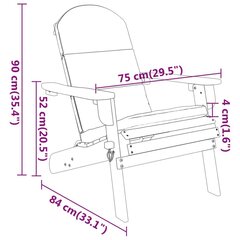 Ulkokalusteet vidaXL Adirondack, ruskea/harmaa hinta ja tiedot | Puutarhakalusteet | hobbyhall.fi