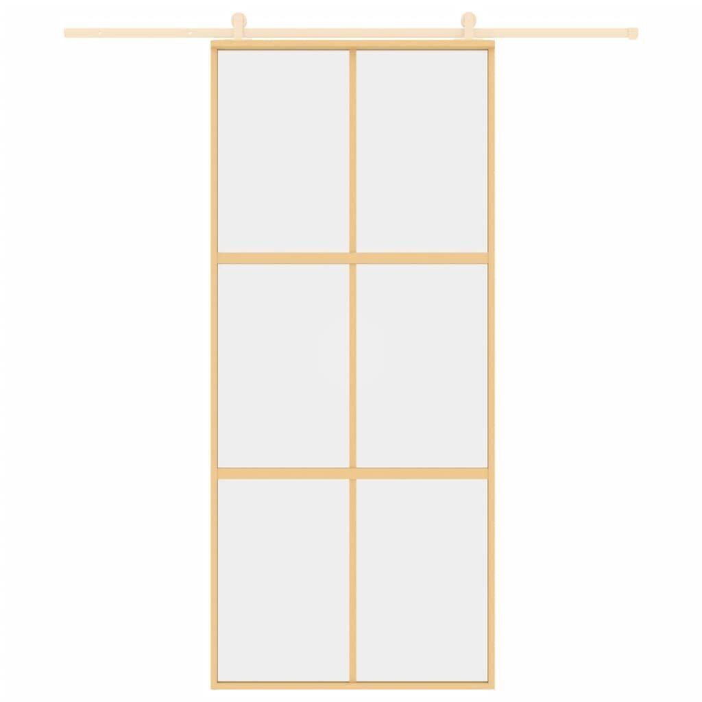 Liukuovi kultainen 90x205cm lasi ja alumiini 155155 hinta ja tiedot | Sisäovet | hobbyhall.fi