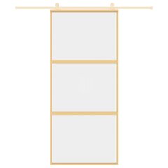 Liukuovi kultainen 90x205cm lasi ja alumiini 155149 hinta ja tiedot | Sisäovet | hobbyhall.fi